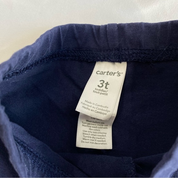 Carter’s Girls Navy Blue Cotton Stretch Leggings - Picture 4 of 5